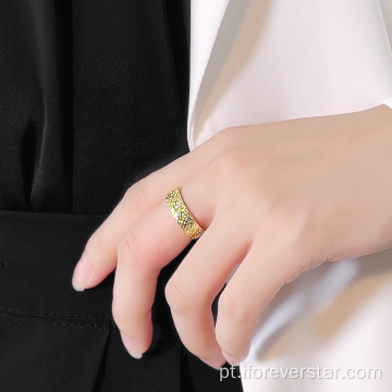 Novos Anéis de moda banhados a ouro 18k